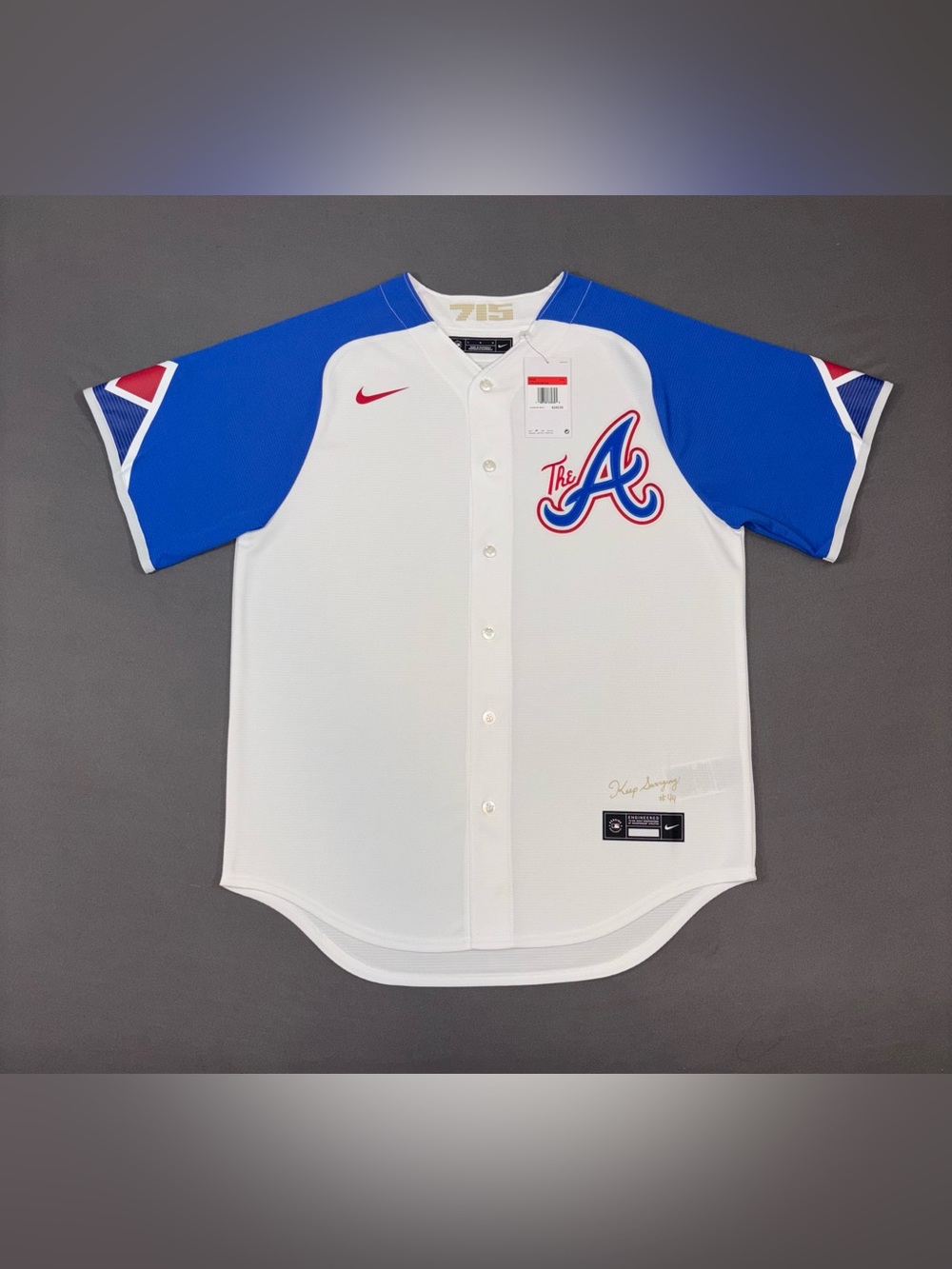 Men’s Nike Atlanta Braves City Connect MLB Jersey White Size LARGE
